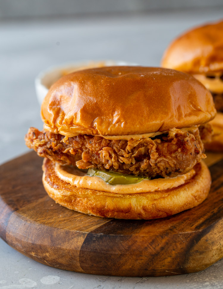 DIY Popeyes ayran kızarmış tavuk sandviç